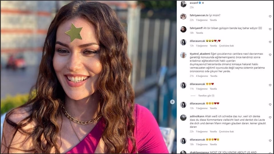 Fahriye Evcen Özçivit instagram hesabı