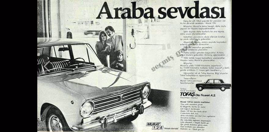 Murat 124 araba reklamı