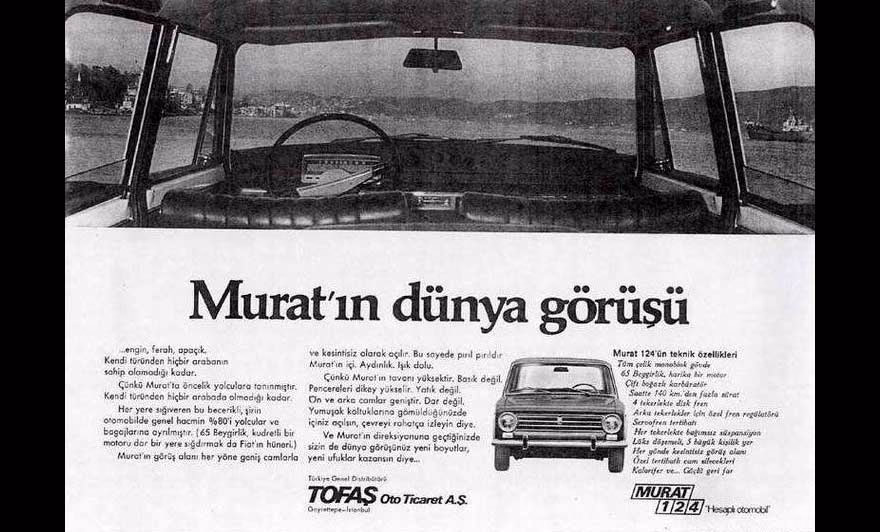 Murat 124 Reklamı tarihi reklam