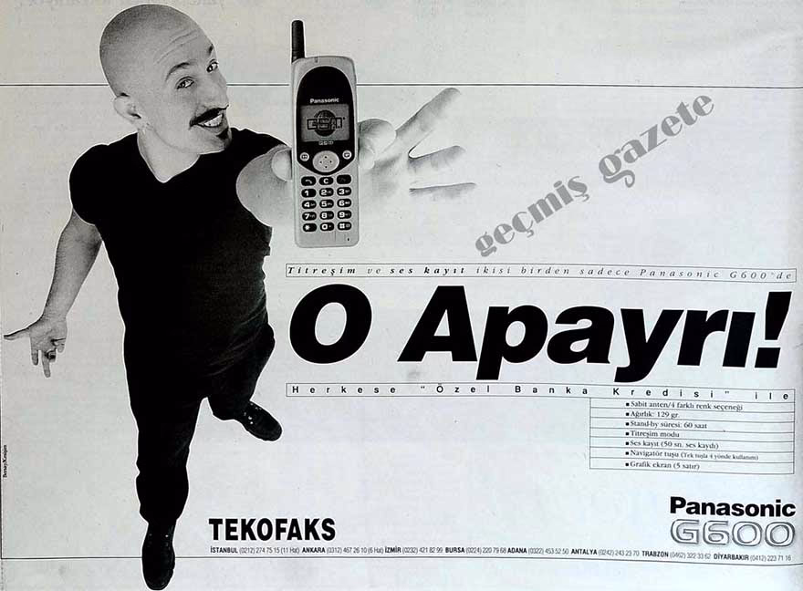Panasonic G600 tarihi cep telefonu reklamı