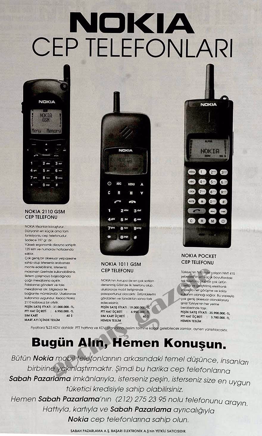Nokia tarihi cep telefonu reklamı