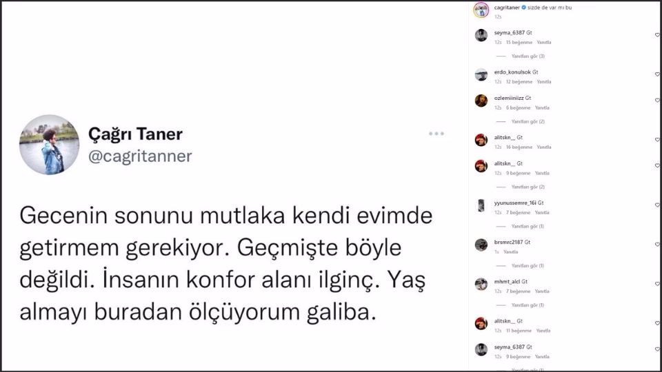 Çağrı Taner instagram hesabı
