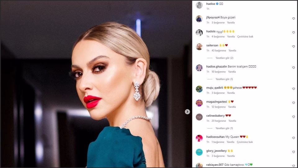 Hadise instagram hesabı