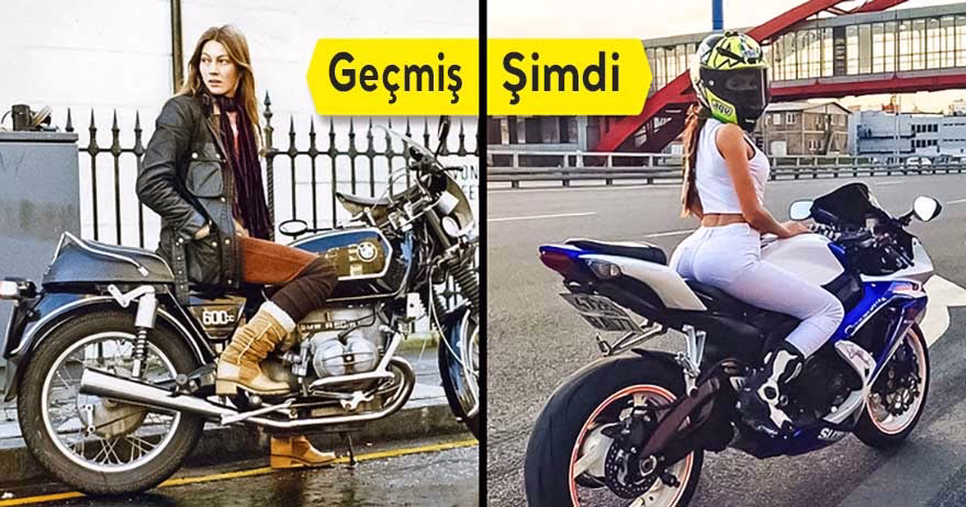 geçmişten günümüze Motorcu kızlar
