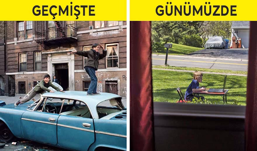geçmişten günümüze Çocukların dışarıda oyun oynama alışkanlıkları