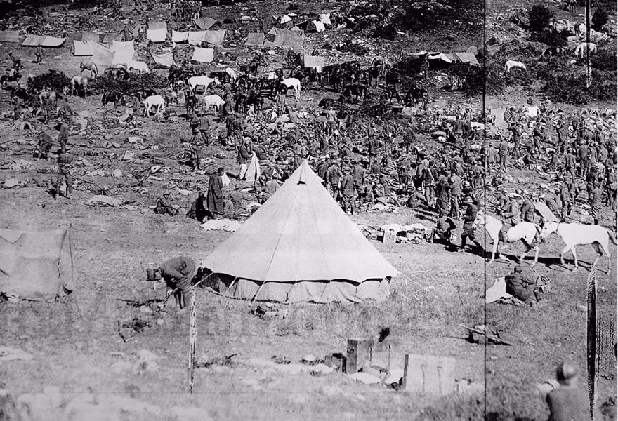Yunan 17. Piyade Alayının Eskişehir yakınlarındaki kampı