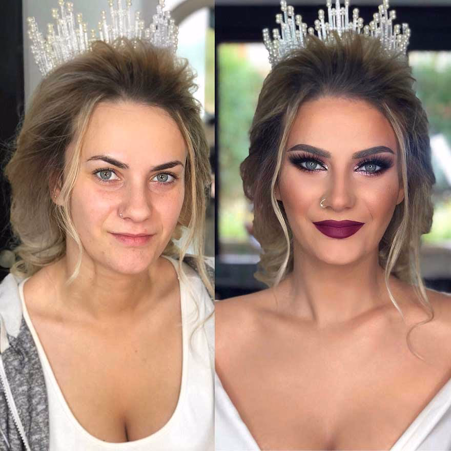 Gelinlerin Düğünden Önceki ve Sonraki Makyaj