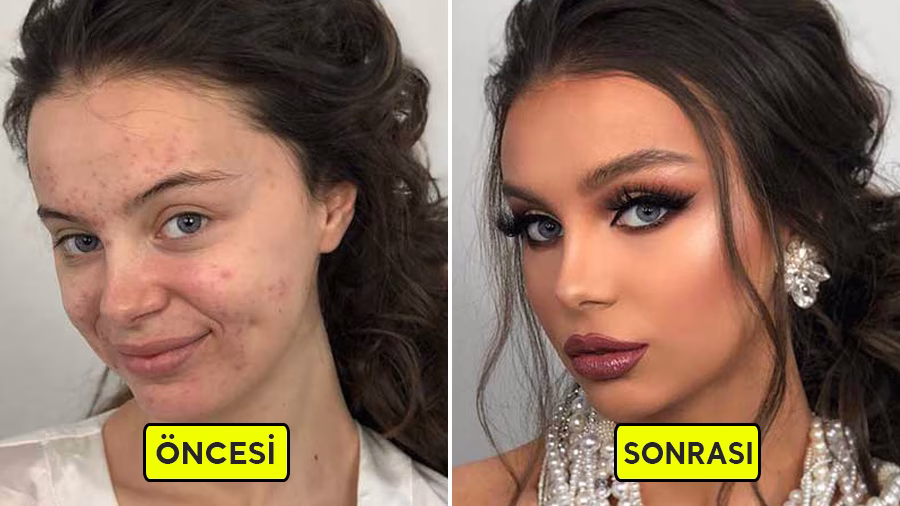 Gelinlerin Düğünden Önceki ve Sonraki Makyajlarını Görünce Şaşıracaksınız