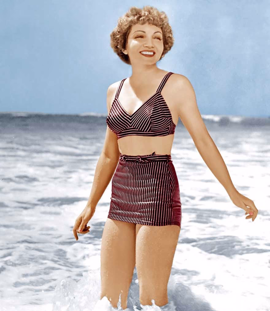 1940 model tarzı mayo bikini