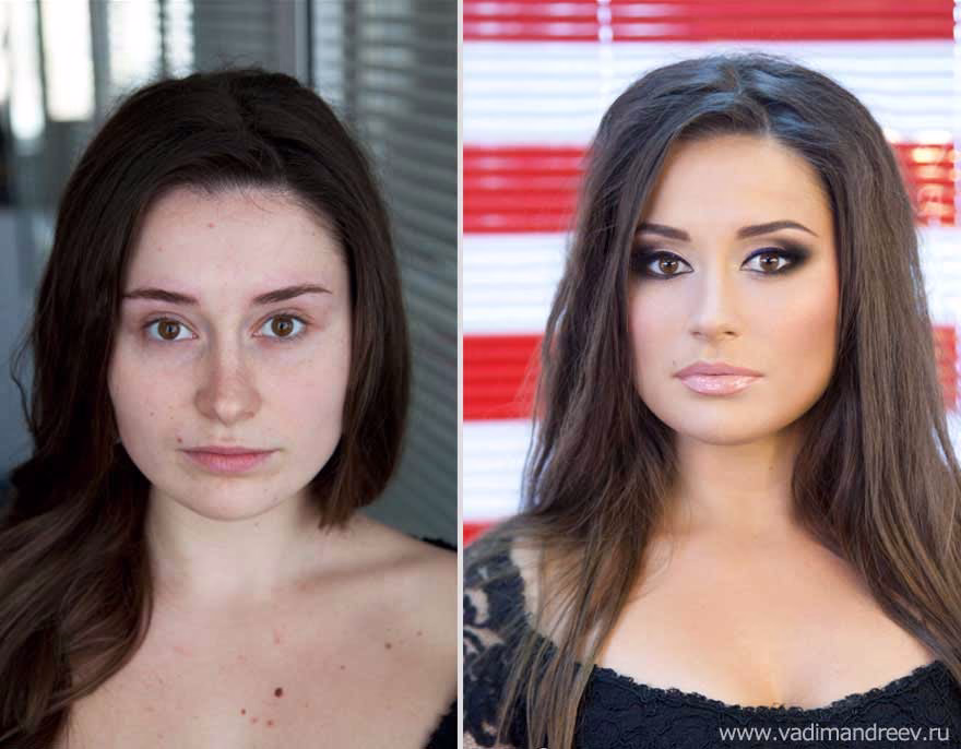 makyajdan önce ve sonra