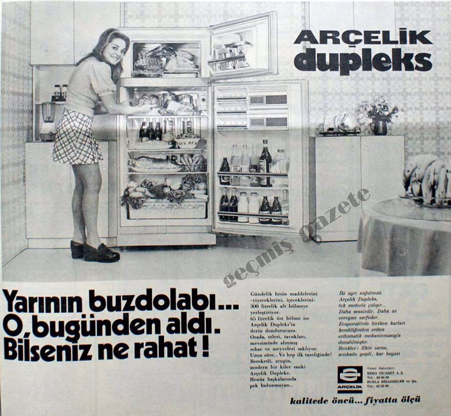 Arçelik Buzdolabı tarihi reklam
