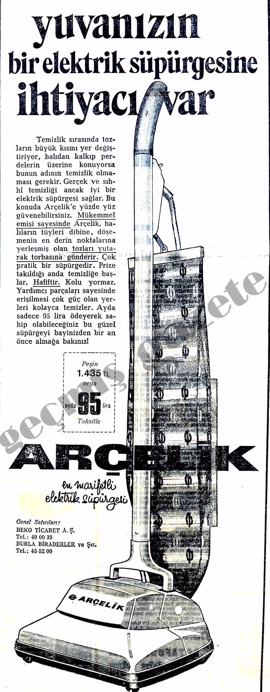 Arçelik SüpürgeReklamı tarihi reklam
