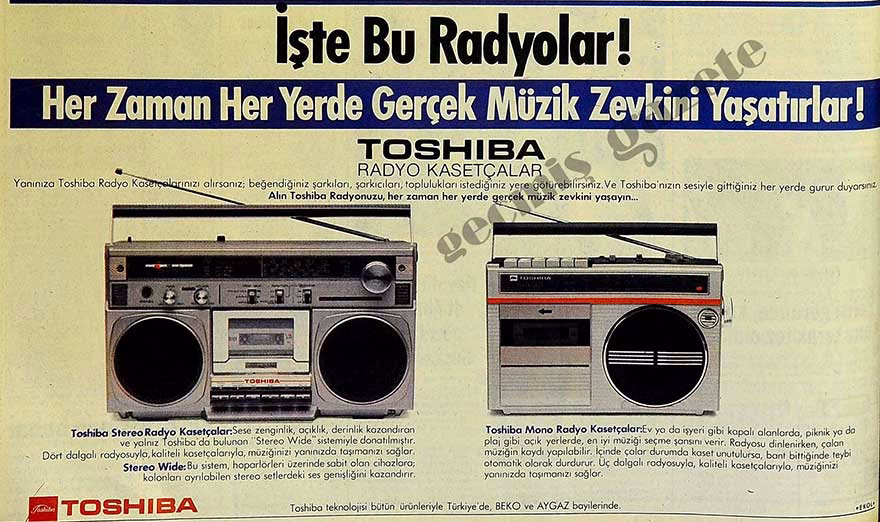 Toshiba Teyp tarihi reklam