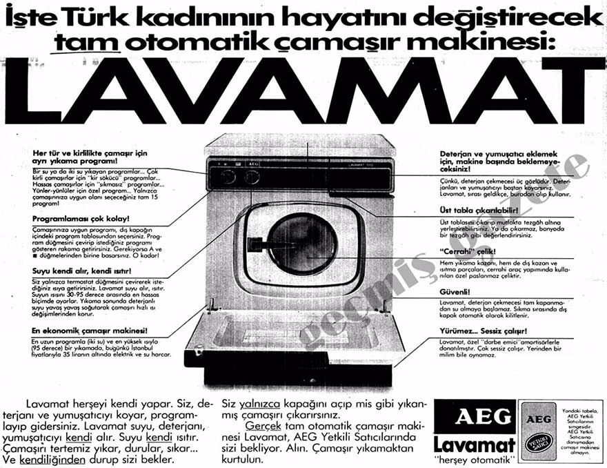 Lavamat Çamaşır Makinesi tarihi reklam