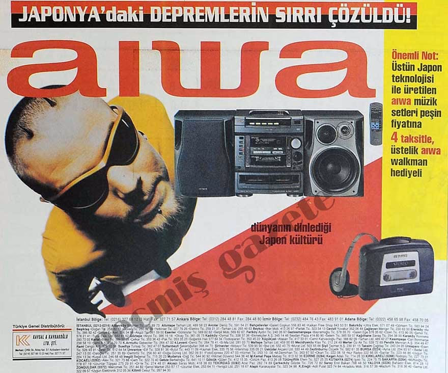 Aiwa Teyp tarihi reklam