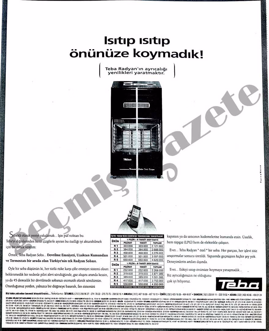 Teba Radyan tarihi reklam