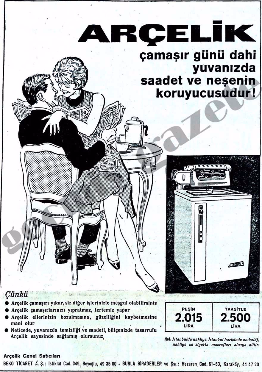 Arçelik Merdaneli Çamaşır Makinesi tarihi reklam