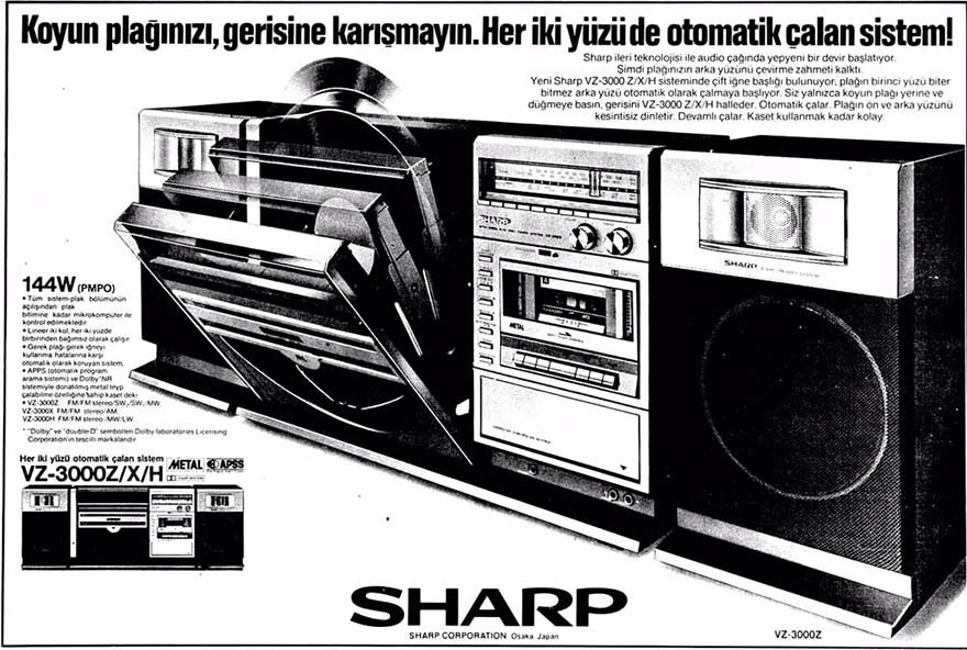 SHARP Teyp tarihi reklam