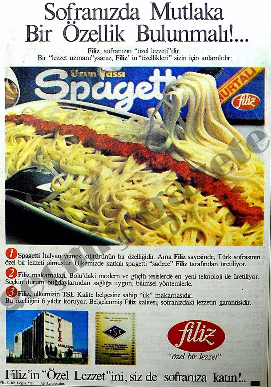 Filiz Makarna Reklamı