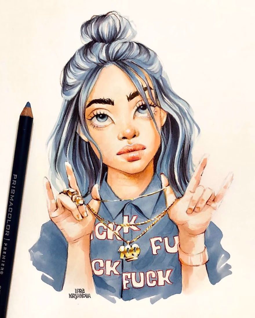 Billie Eilish Çizgi Film Karakteri
