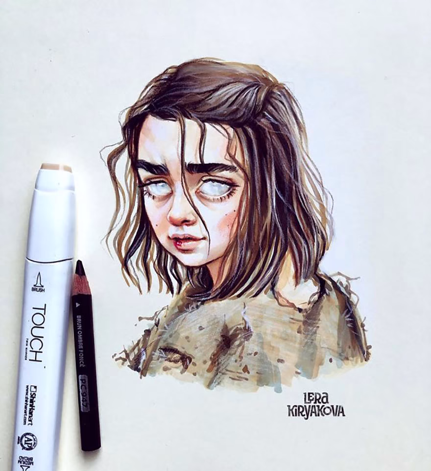 Arya Stark Çizgi Film Karakteri