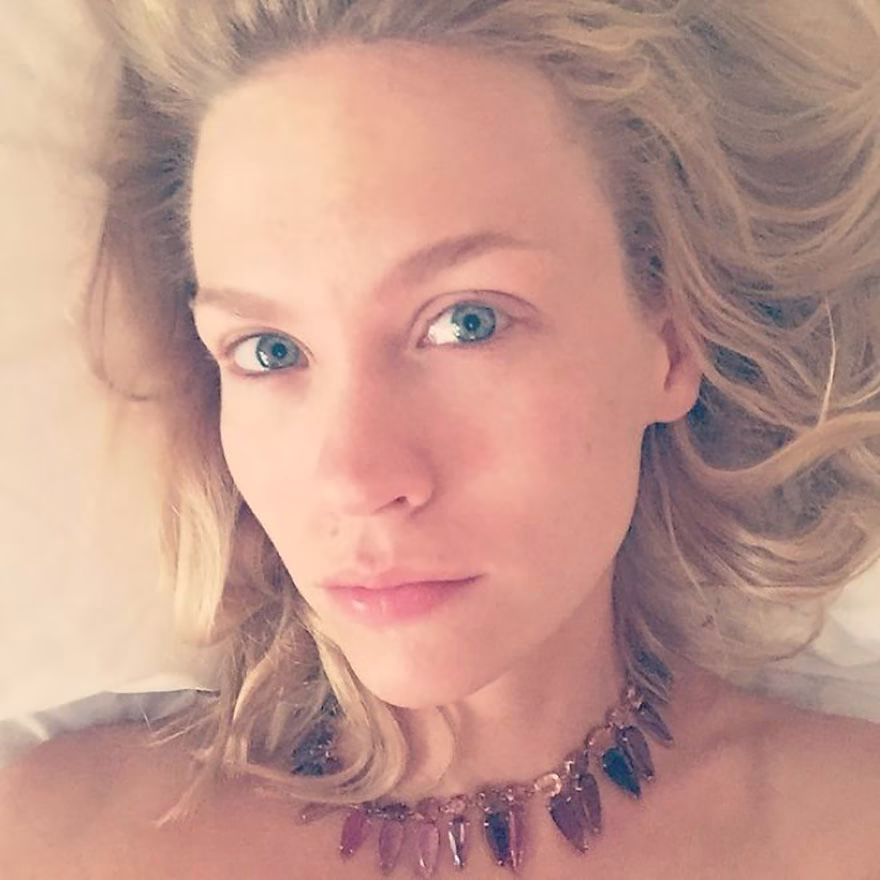January Jones makyajsız hali