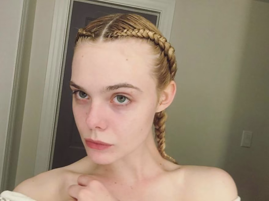 Elle Fanning makyajsız hali