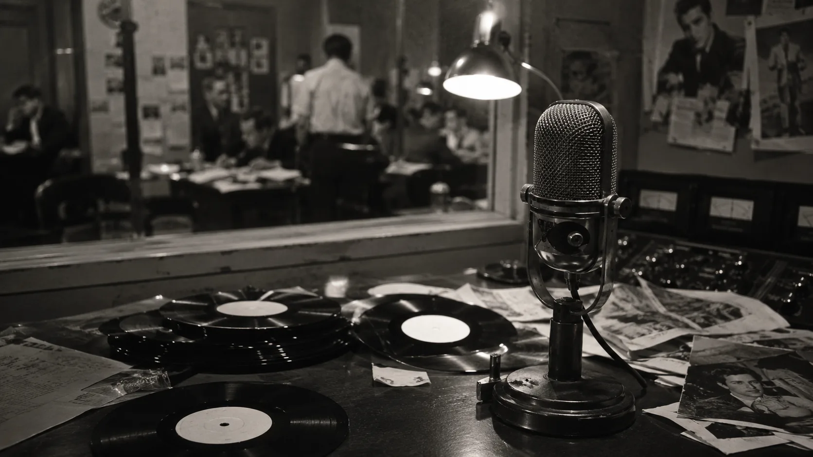 1960'lar radyo stüdyosunda Beatles haber krizi atmosferi