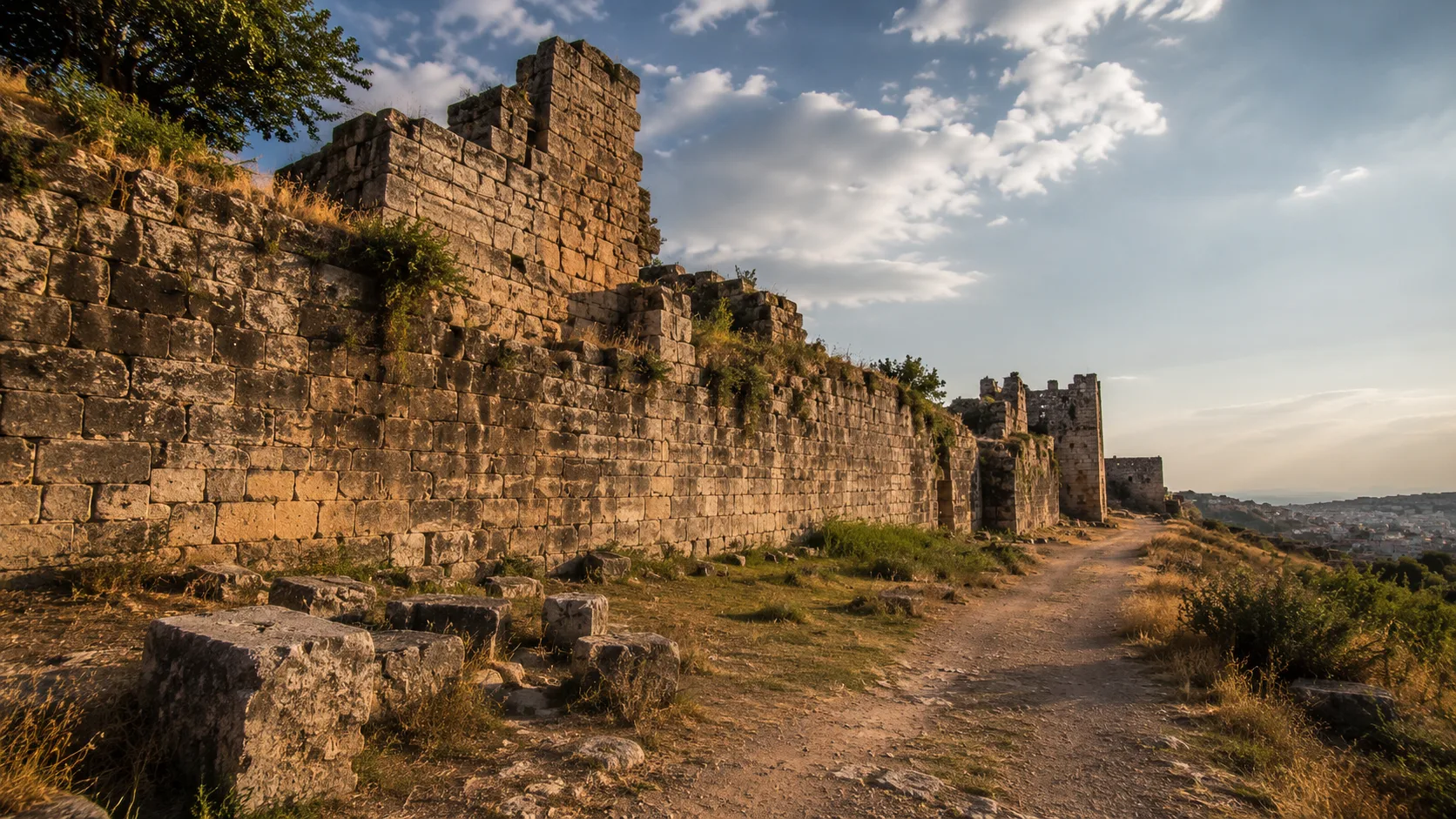 Eski Konstantinopolis surlarının kalıntıları — Bizans döneminden kalan taş yapılar